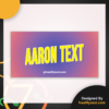 3D Aaron Text Effect PSD Mockup File Free Download