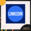 3D LinkedIn Icon Vector File Royalty Free