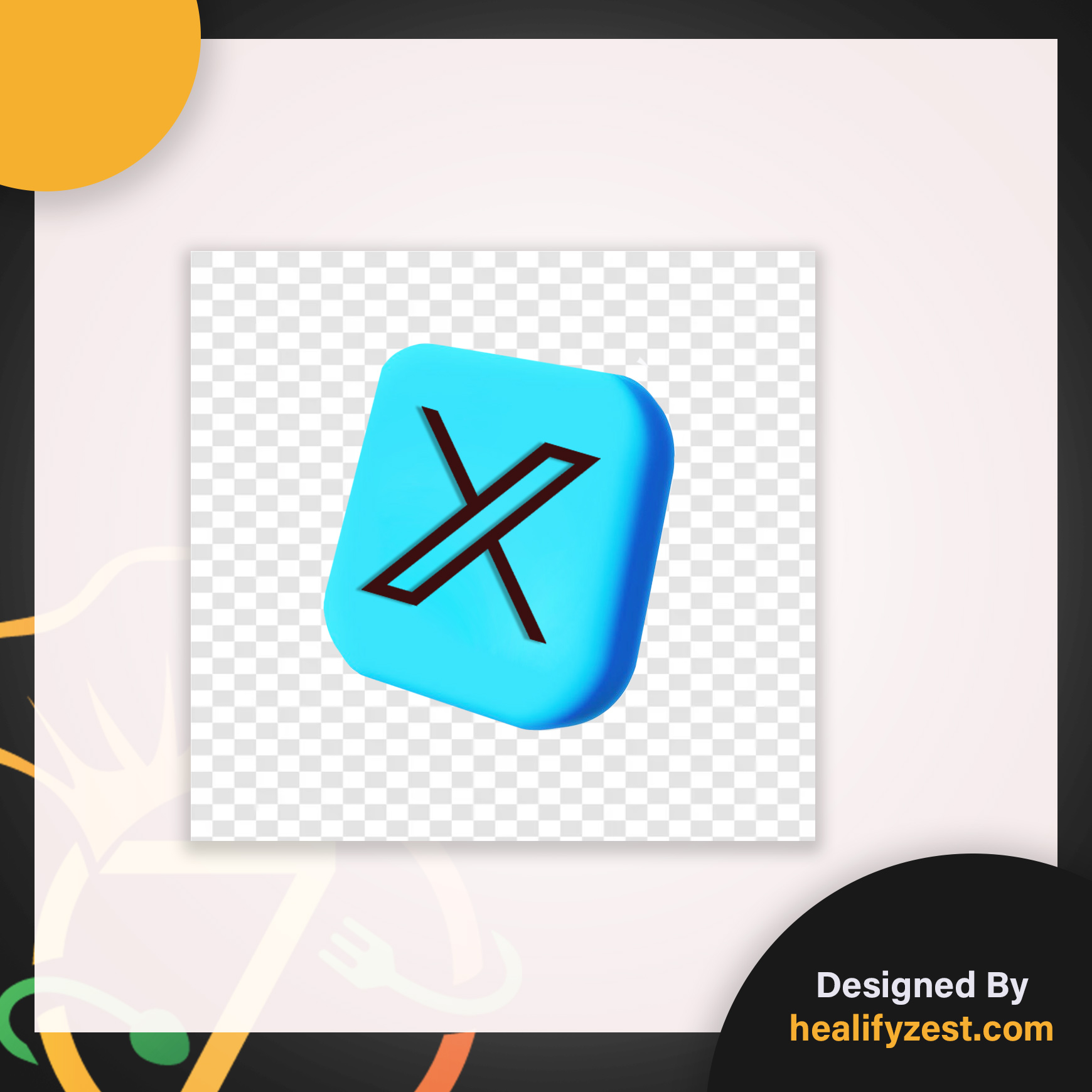 3D X Icon