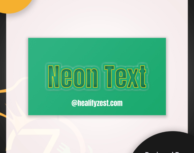 Neon Text Effect PSD